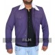 Designers Purple Cotton Jacket For Men